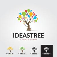 minimale Ideenbaum-Logo-Vorlage - Vektor