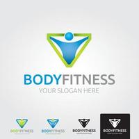 minimal body fitness logotyp mall - vektor