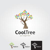 minimale coole Baum-Logo-Vorlage - Vektor