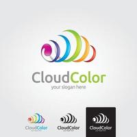 Minimale Cloud-Logo-Vorlage vektor