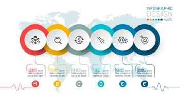 Företagscirkeletiketter bildar infografiska grupperfältet. vektor