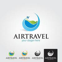 Minimale Logovorlage für Flugreisen - Vektor