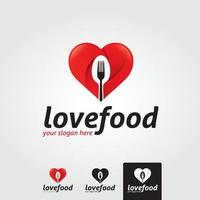 minimal loce food logotyp mall - vektor