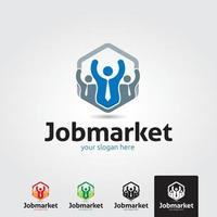 minimal arbetsmarknad logotyp mall - vektor