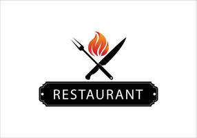 ikon kniv grill grill logotyp symbol ikon design inspiration. vektor