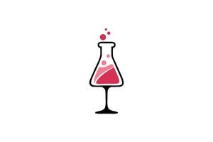 vinlaboratorium logotyp malldesign. symbol illustration. vektor