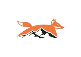 Fox Mountain-Logo-Vorlagendesign vektor