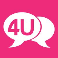4U Internet-Akronym-Chat-Blasenillustration vektor