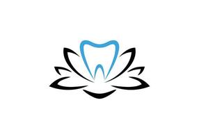 Zahnblumen-Logo-Design-Vorlage für Spa vektor