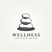 wellness sten logotyp vektor illustration design
