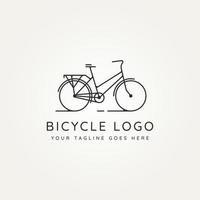 fahrrad minimalistische linie kunst symbol logo illustration vektor