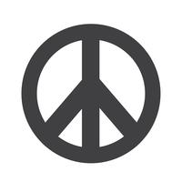 Hippie-Friedenssymbol-Ikonenillustration