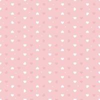 seamless mönster av vita hjärtan på en rosa bakgrund. Använd på alla hjärtans dag på textilier, omslagspapper, bakgrunder, souvenirer. vektor illustration