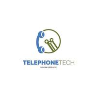 Telefon-Technologie-Symbol Vektor-Logo-Vorlage Illustration Design vektor