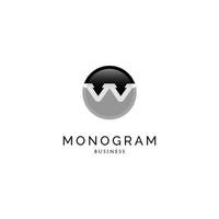 initial bokstav w monogram logotyp design inspiration vektor