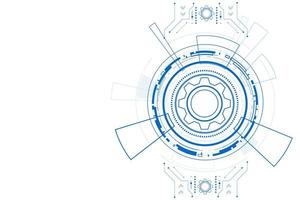 digital teknik och teknik, digitalt telekomkoncept, högteknologisk, futuristisk teknologibakgrund, vektorillustration. vektor