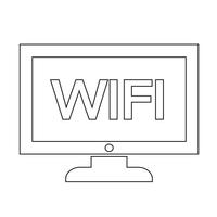 wifi Fernsehikonen-Design Illustration vektor