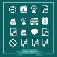 Set av webbikoner för webbplats och kommunikation vektor