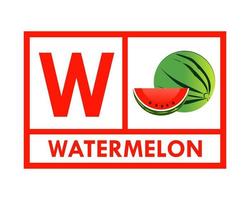 vattenmelon logotyp mall illustration. lämplig för utbildning, klistermärke etc vektor