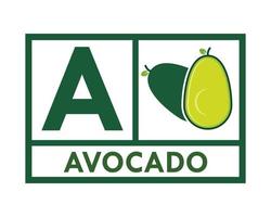 Avocado-Design-Logo-Vorlage-Illustration vektor