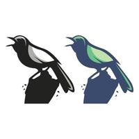 schöne Vogel-Logo-Design-Vorlage vektor