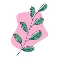 handritad vektor gren. färgglada ört doodle isolerad på vit bakgrund. botanisk illustration.