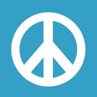 Hippie-Friedenssymbol-Ikonenillustration vektor