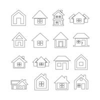Haus Icon Immobilien Set für die Website vektor