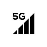 indikator för signalstyrka, statusikon för mobiltelefonfältet. ingen signalsymbol, 4g och 5g nätverksanslutningsnivåskylt isolerad på vitt. vektorillustration för webb, app, designgränssnitt. vektor