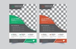 Business-Flyer-Designvorlage im A4-Format vektor