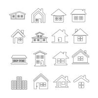 Hus Icon Fastigheter Set för hemsida vektor