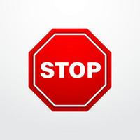 Stoppschild-Vektordesign, Vorlagensymbol und Symbol des Bereichs nicht betreten vektor