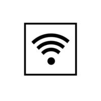 wifi-ikonen isolerade vit bakgrund vektor