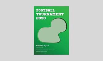 Fußballturnier-Flyer-Vorlagendesign. Fußball-Meisterschafts-Flyer-Plakat-Broschürendesign. Flyer zum Fußballturnier. Cover, A4-Format, Flyer, druckfertig vektor