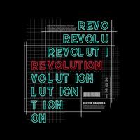revolution typografie poster und t-shirt design vektor