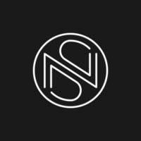 Buchstabe ns Monogramm-Logo-Design vektor