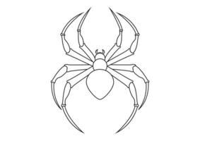 Schwarz-Weiß-Spinnen-Clipart. Arachnie. Illustration der schwarzen Spinne vektor