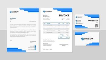 Vorlage für Geschäftsbriefpapierpakete für Unternehmen vektor
