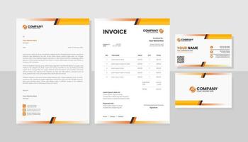 modernes set von briefpapier business pack vektor