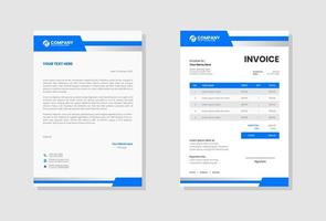 professionella brevpapper brevpapper och faktura mall vektor