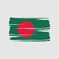 Bürste der Flagge von Bangladesch. Nationalflagge vektor