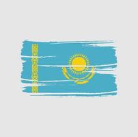 Kazakstans flagga borste. National flagga vektor