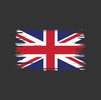 Flaggenbürstendesign des Vereinigten Königreichs. Nationalflagge vektor