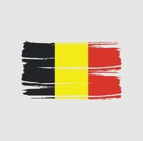 Bürste der belgischen Flagge. Nationalflagge vektor