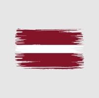 Lettlands flagga borste design. National flagga vektor