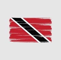 trinidad und tobago flagge pinselstriche. Nationalflagge vektor