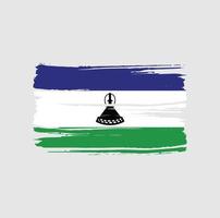 lesotho flaggborste. National flagga vektor