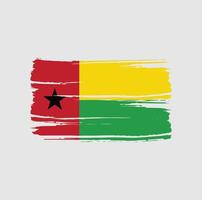 Bürste der Flagge von Guinea-Bissau. Nationalflagge vektor