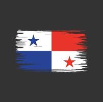 panama flagga borste design. National flagga vektor