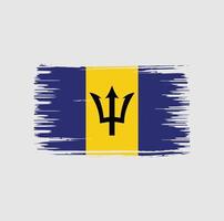 Barbados flagga borste design. National flagga vektor